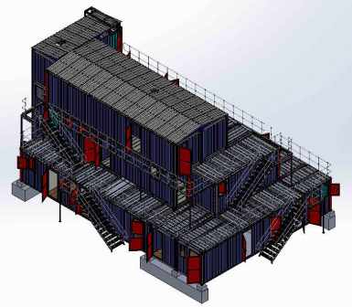 CAD image of BA Training Facility for the Devon Fire and Rescue Service