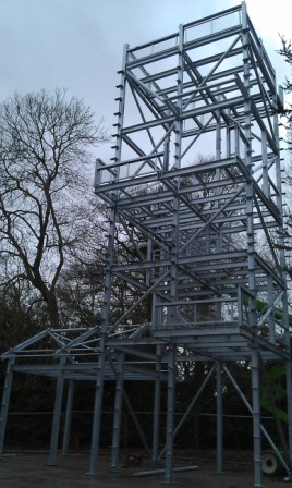 Fire training tower internal steel structure